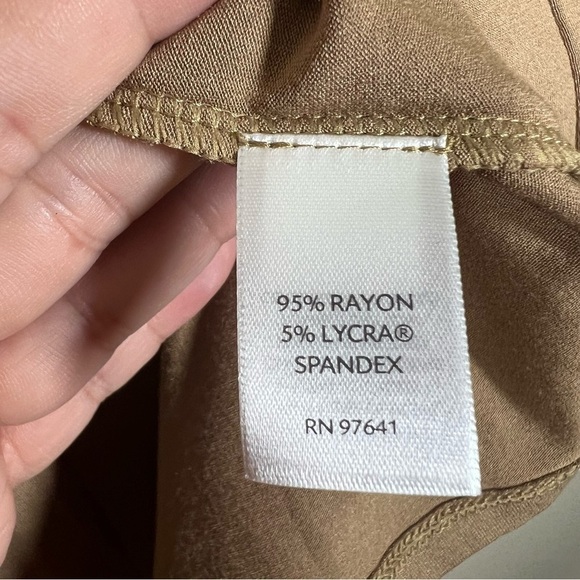 J. Jill Womens Tan Wearever Collection Single Button Open Front Cardigan Large - Picture 7 of 11